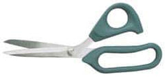 Clauss - 3-1/2" LOC, 9" OAL Stainless Steel Standard Shears - Ambidextrous, Offset Handle, For General Purpose Use - Top Tool & Supply