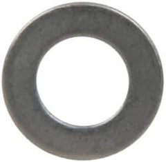 Made in USA - 1mm Thick, 8mm Inside x 14mm OD, Round Shim - 1/4" Screw, Uncoated 302/304 Stainless Steel - Top Tool & Supply