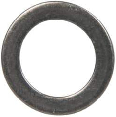 Made in USA - 1mm Thick, 12mm Inside x 18mm OD, Round Shim - 7/16" Screw, Uncoated 302/304 Stainless Steel - Top Tool & Supply