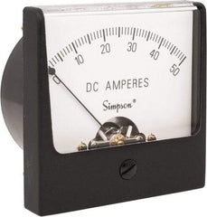 Simpson Electric - Analog, DC Ammeter, Panel Meter - 60 Hz, 0.001 Ohms at 60 Hz - Top Tool & Supply