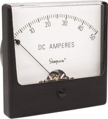 Simpson Electric - Analog, DC Ammeter, Panel Meter - 60 Hz, 0.001 Ohms at 60 Hz - Top Tool & Supply