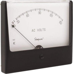 Simpson Electric - Analog, AC Voltmeter, Panel Meter - 60 Hz, 25000 Ohms at 60 Hz, 150 VAC - Top Tool & Supply