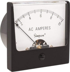 Simpson Electric - Analog, AC Ammeter, Panel Meter - 60 Hz, 0.004 Ohms at 60 Hz - Top Tool & Supply