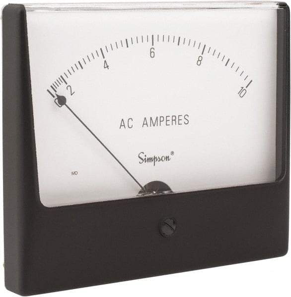 Simpson Electric - Analog, AC Ammeter, Panel Meter - 60 Hz, 0.004 Ohms at 60 Hz - Top Tool & Supply