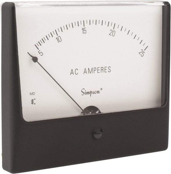 Simpson Electric - Analog, AC Ammeter, Panel Meter - 60 Hz, 0.002 Ohms at 60 Hz - Top Tool & Supply