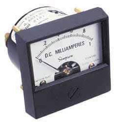 Simpson Electric - Analog, DC Voltmeter, Panel Meter - 60 Hz, 1000 Ohms at 60 Hz, 100 VDC - Top Tool & Supply