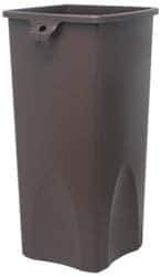 Rubbermaid - 23 Gal Brown Square Trash Can - Polyethylene, 30.9" High x 16-1/2" Long x 15-1/2" Wide - Top Tool & Supply