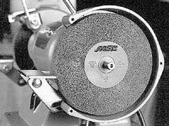 Grier Abrasives - 80 Grit Silicon Carbide Bench & Pedestal Grinding Wheel - 7" Diam x 1" Hole x 1" Thick, 3546 Max RPM, K Hardness, Medium Grade , Vitrified Bond - Top Tool & Supply