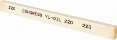 Made in USA - 220 Grit Aluminum Oxide Rectangular Polishing Stone - Very Fine Grade, 1/2" Wide x 6" Long x 1/4" Thick, Oil Filled - Top Tool & Supply