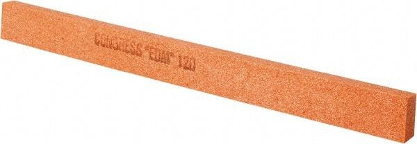 Made in USA - 120 Grit Aluminum Oxide Rectangular Polishing Stone - Fine Grade, 1/2" Wide x 6" Long x 1/4" Thick - Top Tool & Supply