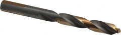 Mechanics Drill Bit: 31/64″ Dia, 135 ™, High Speed Steel, Weldon Shank, Split Point Oxide Finish, 4-7/8″ OAL, RH Cut, Series T1M