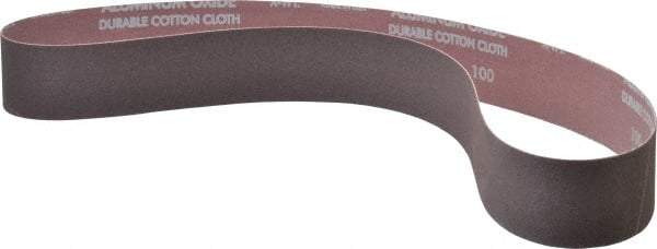 Norton - 2" Wide x 48" OAL, 100 Grit, Aluminum Oxide Abrasive Belt - Aluminum Oxide, Fine, Coated, X Weighted Cloth Backing, Series R228 - Top Tool & Supply