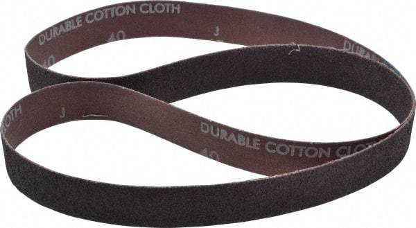 Norton - 1" Wide x 42" OAL, 40 Grit, Aluminum Oxide Abrasive Belt - Aluminum Oxide, Coarse, Coated, X Weighted Cloth Backing, Series R228 - Top Tool & Supply