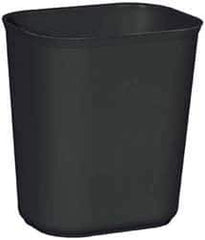 Rubbermaid - 14 Qt Black Rectangle Trash Can - Fiberglass, 12-1/4" High x 11-1/8" Long x 8-1/4" Wide - Top Tool & Supply