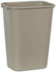 Rubbermaid - 41 Qt Beige Rectangle Trash Can - Polyethylene, 19-7/8" High x 15-1/4" Long x 11" Wide - Top Tool & Supply