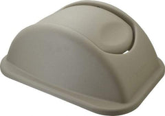 Rubbermaid - Dome Lid for Use with Rectangular Trash Cans - Beige, Polypropylene, For Untouchable Trash Cans - Top Tool & Supply