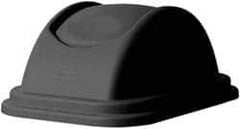 Rubbermaid - Dome Lid for Use with Rectangular Trash Cans - Black, Polypropylene, For Untouchable Trash Cans - Top Tool & Supply