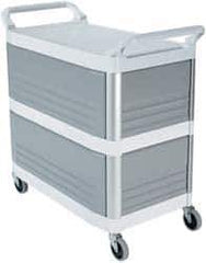 Rubbermaid - 300 Lb Capacity, 20" Wide x 40-5/8" Long x 40-13/16" High Standard Utility Cart - 3 Shelf, Plastic - Top Tool & Supply