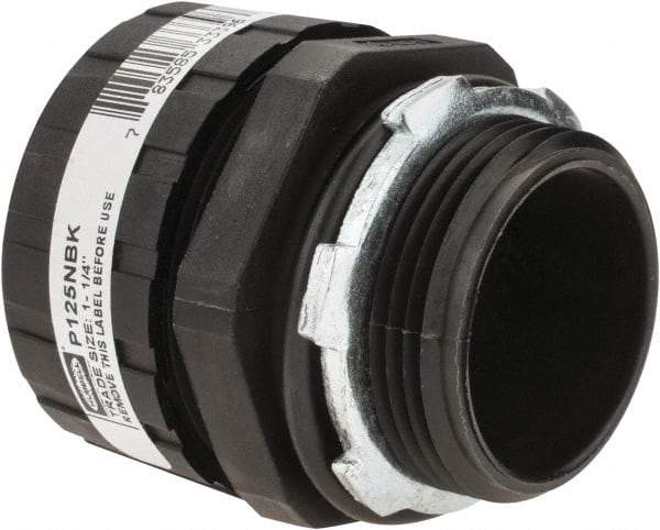 Hubbell Wiring Device-Kellems - 1-1/4" Trade, Nylon Push In Straight Liquidtight Conduit Connector - Noninsulated - Top Tool & Supply