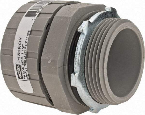 Hubbell Wiring Device-Kellems - 1-1/2" Trade, Nylon Push In Straight Liquidtight Conduit Connector - Noninsulated - Top Tool & Supply