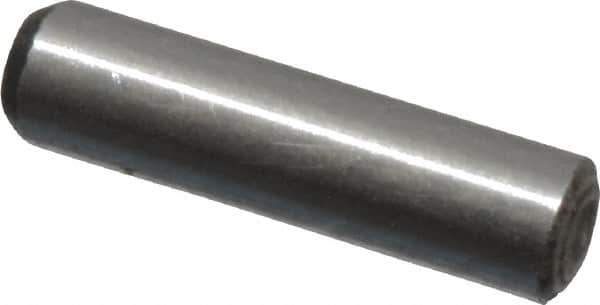 Value Collection - 1/16" Diam x 1/4" Pin Length Grade 8 Alloy Steel Standard Dowel Pin - C 50-58 Hardness, 800 Lb Breaking Strength, 1 Beveled & 1 Rounded End - Top Tool & Supply