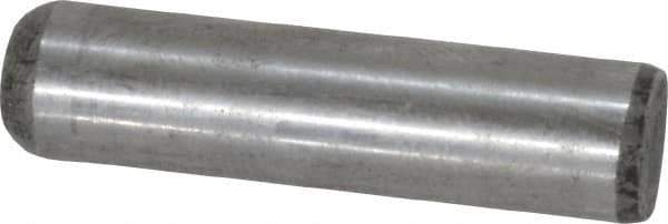 Value Collection - 5/16" Diam x 1-1/4" Pin Length Grade 8 Alloy Steel Standard Dowel Pin - C 50-58 Hardness, 20,000 Lb Breaking Strength, 1 Beveled & 1 Rounded End - Top Tool & Supply