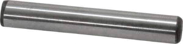 Value Collection - 5/16" Diam x 2" Pin Length Grade 8 Alloy Steel Standard Dowel Pin - C 50-58 Hardness, 20,000 Lb Breaking Strength, 1 Beveled & 1 Rounded End - Top Tool & Supply