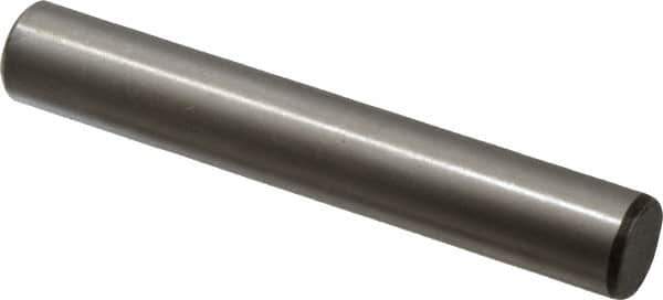 Value Collection - 5/8" Diam x 4" Pin Length Grade 8 Alloy Steel Standard Dowel Pin - C 50-58 Hardness, 79,800 Lb Breaking Strength, 1 Beveled & 1 Rounded End - Top Tool & Supply