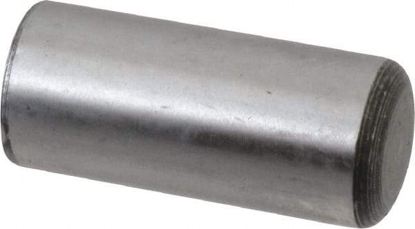 Value Collection - 7/8" Diam x 2" Pin Length Grade 8 Alloy Steel Standard Dowel Pin - C 50-58 Hardness, 156,000 Lb Breaking Strength, 1 Beveled & 1 Rounded End - Top Tool & Supply