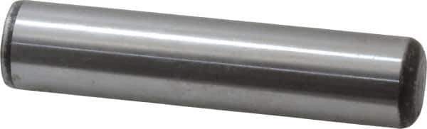 Value Collection - 7/8" Diam x 4" Pin Length Grade 8 Alloy Steel Standard Dowel Pin - C 50-58 Hardness, 156,000 Lb Breaking Strength, 1 Beveled & 1 Rounded End - Top Tool & Supply