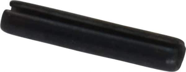 Made in USA - 3/32" Diam x 1/2" Long Slotted Spring Pin - Grade 1070-1090 Alloy Steel, Black Oxide Finish - Top Tool & Supply