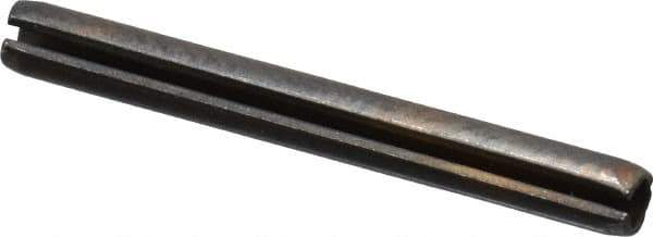 Made in USA - 3/32" Diam x 7/8" Long Slotted Spring Pin - Grade 1070-1090 Alloy Steel, Black Oxide Finish - Top Tool & Supply