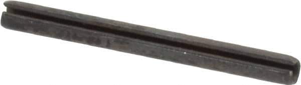 Made in USA - 3/32" Diam x 1" Long Slotted Spring Pin - Grade 1070-1090 Alloy Steel, Black Oxide Finish - Top Tool & Supply