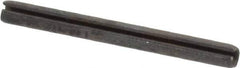 Made in USA - 3/32" Diam x 1" Long Slotted Spring Pin - Grade 1070-1090 Alloy Steel, Black Oxide Finish - Top Tool & Supply