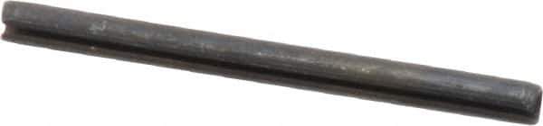 Made in USA - 3/32" Diam x 1-1/4" Long Slotted Spring Pin - Grade 1070-1090 Alloy Steel, Black Oxide Finish - Top Tool & Supply