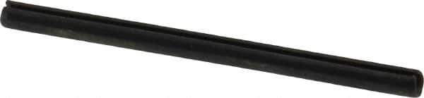 Made in USA - 3/32" Diam x 1-1/2" Long Slotted Spring Pin - Grade 1070-1090 Alloy Steel, Black Oxide Finish - Top Tool & Supply