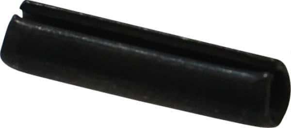 Made in USA - 1/8" Diam x 1/2" Long Slotted Spring Pin - Grade 1070-1090 Alloy Steel, Black Oxide Finish - Top Tool & Supply