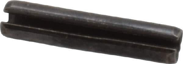 Made in USA - 1/8" Diam x 5/8" Long Slotted Spring Pin - Grade 1070-1090 Alloy Steel, Black Oxide Finish - Top Tool & Supply