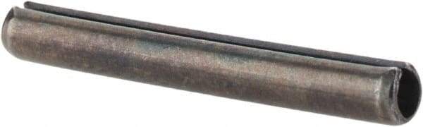 Made in USA - 1/8" Diam x 1" Long Slotted Spring Pin - Grade 1070-1090 Alloy Steel, Black Oxide Finish - Top Tool & Supply