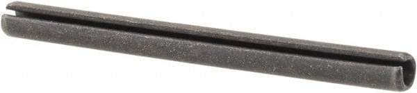 Made in USA - 1/8" Diam x 1-1/2" Long Slotted Spring Pin - Grade 1070-1090 Alloy Steel, Black Oxide Finish - Top Tool & Supply