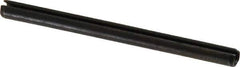 Made in USA - 1/8" Diam x 1-3/4" Long Slotted Spring Pin - Grade 1070-1090 Alloy Steel, Black Oxide Finish - Top Tool & Supply