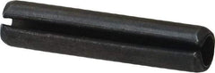 Made in USA - 3/16" Diam x 7/8" Long Slotted Spring Pin - Grade 1070-1090 Alloy Steel, Black Oxide Finish - Top Tool & Supply