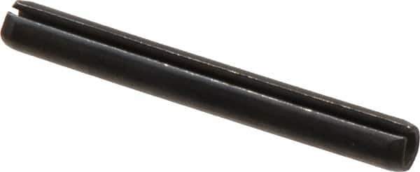 Made in USA - 3/16" Diam x 1-5/8" Long Slotted Spring Pin - Grade 1070-1090 Alloy Steel, Black Oxide Finish - Top Tool & Supply