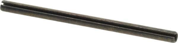 Made in USA - 3/16" Diam x 3" Long Slotted Spring Pin - Grade 1070-1090 Alloy Steel, Black Oxide Finish - Top Tool & Supply