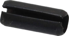 Made in USA - 1/4" Diam x 5/8" Long Slotted Spring Pin - Grade 1070-1090 Alloy Steel, Black Oxide Finish - Top Tool & Supply