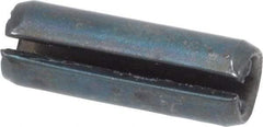 Made in USA - 1/4" Diam x 3/4" Long Slotted Spring Pin - Grade 1070-1090 Alloy Steel, Black Oxide Finish - Top Tool & Supply