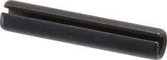 Made in USA - 1/4" Diam x 1-3/8" Long Slotted Spring Pin - Grade 1070-1090 Alloy Steel, Black Oxide Finish - Top Tool & Supply