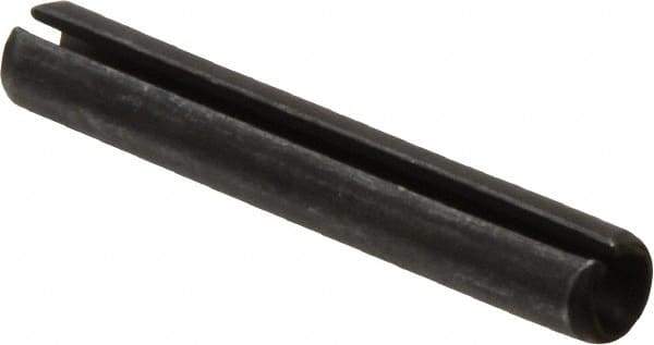 Made in USA - 1/4" Diam x 1-5/8" Long Slotted Spring Pin - Grade 1070-1090 Alloy Steel, Black Oxide Finish - Top Tool & Supply