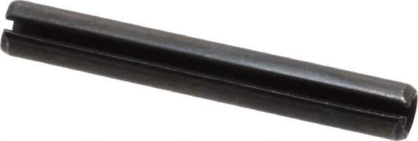 Made in USA - 1/4" Diam x 1-7/8" Long Slotted Spring Pin - Grade 1070-1090 Alloy Steel, Black Oxide Finish - Top Tool & Supply