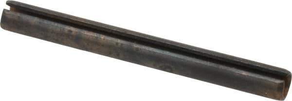 Made in USA - 1/4" Diam x 2-1/2" Long Slotted Spring Pin - Grade 1070-1090 Alloy Steel, Black Oxide Finish - Top Tool & Supply